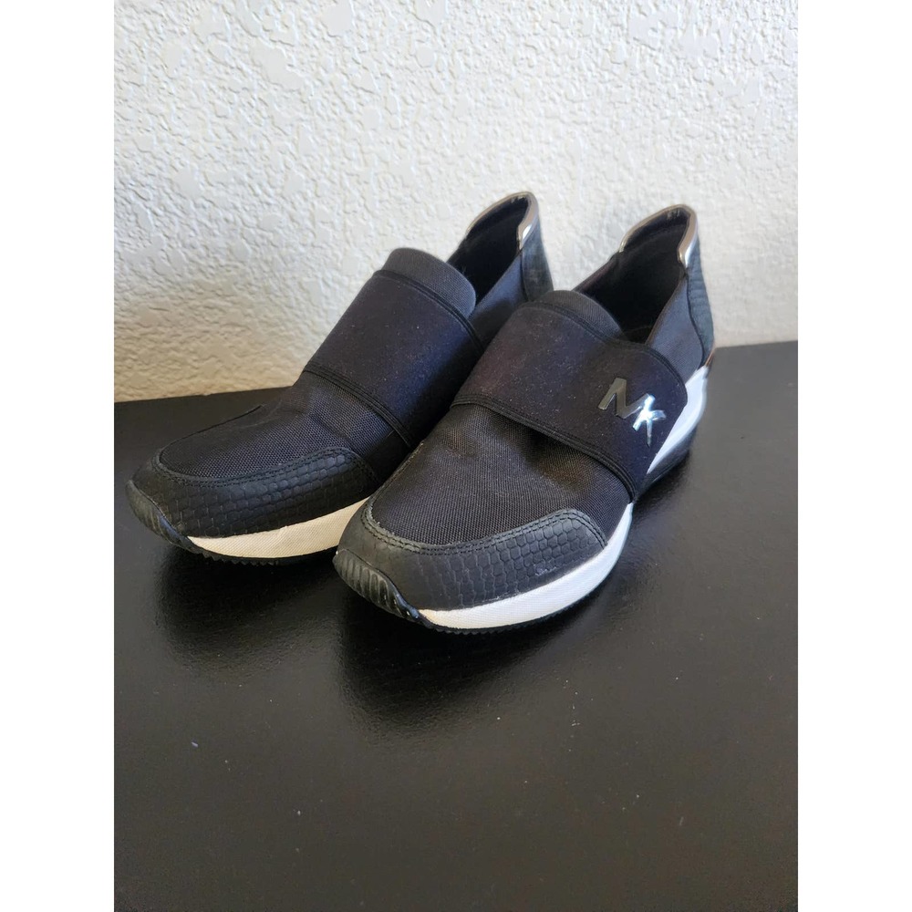Michael Kors Womens Felix  Wedged Sneaker Black Size 6.5